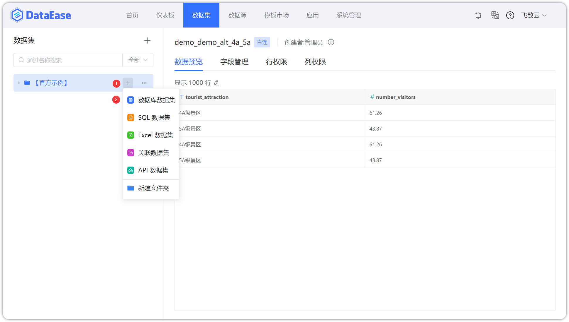 数据库数据集