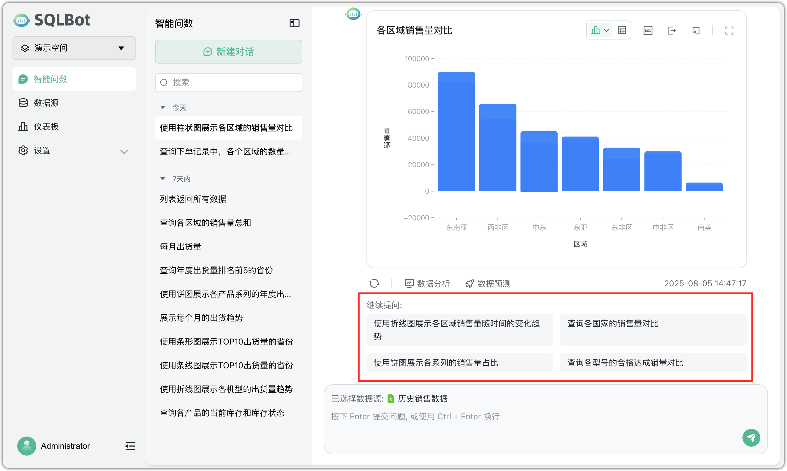 智能问数管理页面